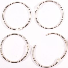   Albumkarika 75 mm - Silver - Ezüst - Book binding rings (6 db)