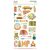 Simple Stories Chipboard matrica  - Chipboard Stickers  - Trail Mix (1 csomag)