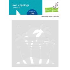   Lawn Fawn Stencil LF3189 - Beach Sunset - Lawn Clippings Stencils (1 csomag)