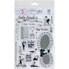   Ciao Bella Szilikonbélyegző - BuJo Fitness - Clear Stamp Set 6"x8" (1 csomag)