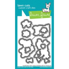   Lawn Fawn Vágósablon LF3160 bélyegzőhöz LF3161 - Yappy Birthday Add-On - Lawn Cuts (1 csomag)