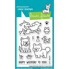   Lawn Fawn Szilikonbélyegző LF3160 - Yappy Birthday Add-On - Clear Stamps (1 csomag)