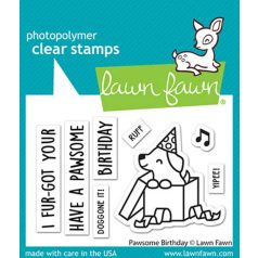   Lawn Fawn Szilikonbélyegző LF3162 - Pawsome Birthday  - Clear Stamps (1 csomag)