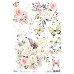   Ciao Bella Rizspapír A4 - Flourish surround - Blooming - Rice Paper (1 ív)