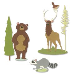   SIZZIX vágósablon 666241 - Forest Animals #2  - Thinlits Die Set  (1 csomag)