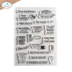   Szilikonbélyegző - A5 - Good Food Good Mood - ECD Clear Stamps (1 csomag)