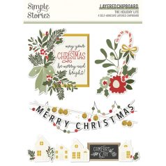   Simple Stories Chipboard  - Layered Chipboard - The Holiday Life (1 csomag)