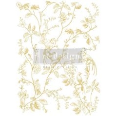   Re-Design with Prima Transzfer fólia 18"X24" - Gold Foil Kacha A Bird Song - Decor Transfers (1 csomag)