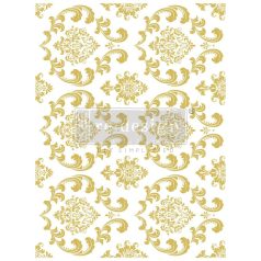   Re-Design with Prima Transzfer fólia 18"X24" - Gold Foil Kacha House of Damask - Decor Transfers (1 csomag)