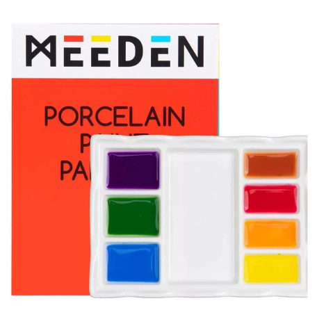 Meeden Porcelán paletta 8 rekeszes - Porcelan Paint Palette (1 db)