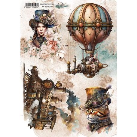 Alchemy of Art Rizspapír A4 - Steampunk Dream - 1 - Rice Paper (1 ív)