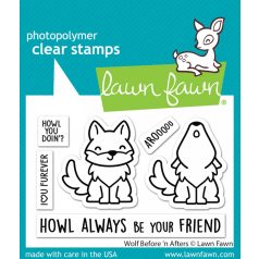   Lawn Fawn Szilikonbélyegző LF3221 - wolf before 'n afters - Clear Stamps (1 csomag)