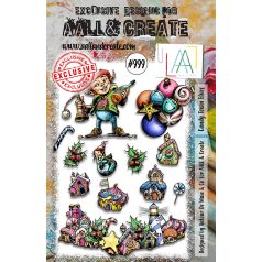   AALL & CREATE Szilikonbélyegző A5 - Candy Town Elves - Stamp Set (1 db)