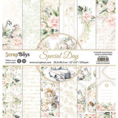   ScrapBoys Scrapbook papírkészlet 12" (30 cm) - Special Day - Paper Pad (12 lap)