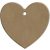 Gomille MDF dekoráció 6 mm - Szív - Heart (with hole) 7x6cm  - Wood decoration (1 db)