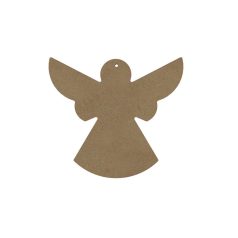   Gomille MDF dekoráció 6 mm - Angyal - 15x13cm Facing Angel (with hole) - Wood decoration (1 db)