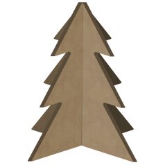   Gomille MDF dekoráció 6 mm - Karácsonyfa 3D - Christmas Tree 3D 25x28cm - Wood decoration (1 db)