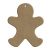 Gomille MDF dekoráció 6 mm - Kis mézeskalácsfigura - 6x7cm Small Gingerbread Man (with hole) - Wood decoration (1 db)