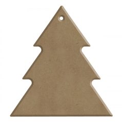   Gomille MDF dekoráció 6 mm - Kis karácsonyfa - 6x6cm Small Christmas Tree (with hole) - Wood decoration (1 db)