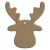 Gomille MDF dekoráció 6 mm - Kis szarvas - 6x6cm Small Deer Head (with hole) - Wood decoration (1 db)