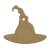 Gomille MDF dekoráció 6 mm - Boszorkány kalap - 8x7cm Witch Hat - Wood decoration (1 db)