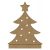 Gomille MDF dekoráció 6 mm - Gyertyatartó karácsonyfa - 12cm Candle Holder Christmas Tree - Wood decoration (1 db)