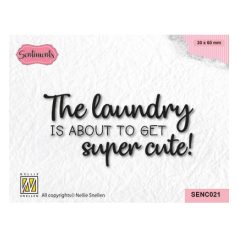   Nellie's Choice Szilikonbélyegző - Super cute laundry - Clear Stamps (1 csomag)