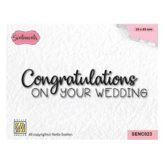   Nellie's Choice Szilikonbélyegző - Congratulations - Clear Stamps (1 csomag)