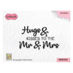   Nellie's Choice Szilikonbélyegző - Hugs + Kisses - Clear Stamps (1 csomag)