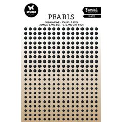   Öntapadós díszítőelem , Black pearls Essentials nr.30 / Adhesive Pearls (1 csomag)