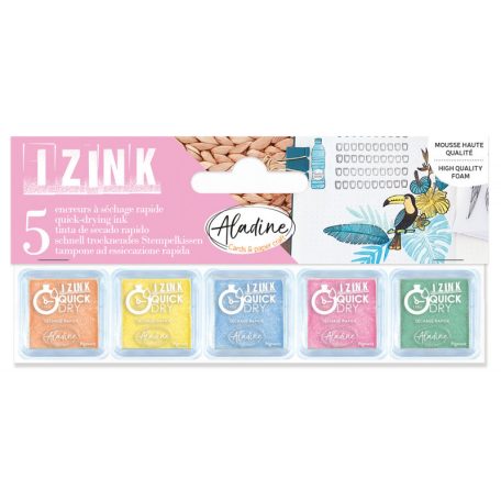 Aladine Tintapárna készlet S - 5 szín - Holidays - Izink Quick Dry (1 csomag)