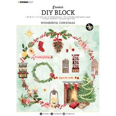   Studio Light Scrapbook kreatív készlet A4 - Christmas Essentials nr.51 - DIY Block (32 lap)