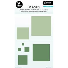   Studio Light Stencil - Square pattern Essentials nr.223 - Mixed Media Stencils (1 db)