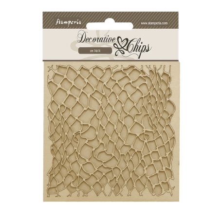 Stamperia Chipboard 14x14 cm - Songs of the Sea - Net - Stamperia Decorative Chips (1 ív)