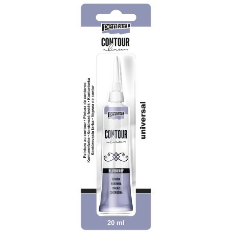 Pentart Kontúrozó festék gyöngyház 20 ml - áfonya - Contour Liner (1 db)