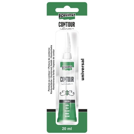 Pentart Kontúrozó festék 20 ml - zöld - Contour Liner (1 db)