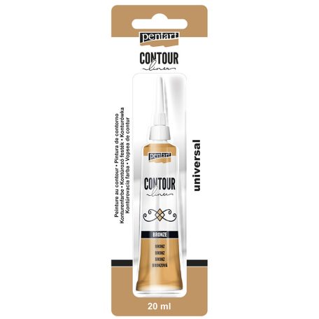 Pentart Kontúrozó festék 20 ml - bronz - Contour Liner (1 db)