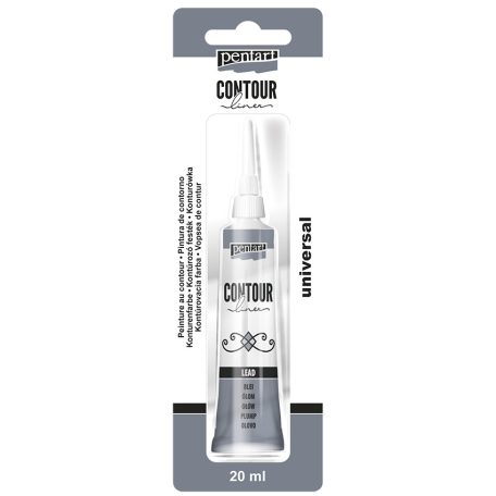 Pentart Kontúrozó festék 20 ml - ólom - Contour Liner (1 db)