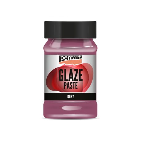 Pentart Mázpaszta 100 ml - Színjátszó rubint - Ruby - Glaze Paste (1 db)