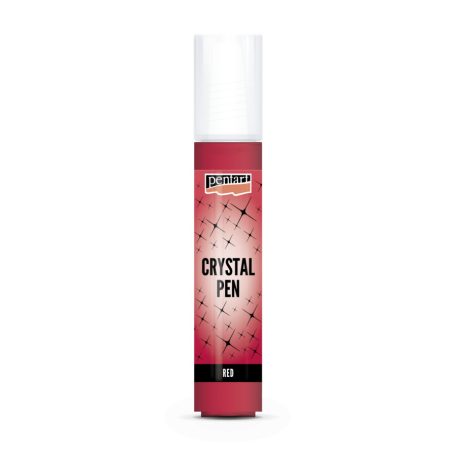 Pentart Kristálytoll 30 ml - Piros - Red - Crystal Pen (1 db)