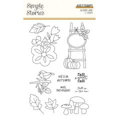   Simple Stories Szilikonbélyegző  - Clear Stamps - Acorn Lane (1 csomag)