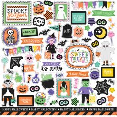   Echo Park Matrica 12" (30 cm) - Cardstock Stickers - Monster Mash (1 ív)