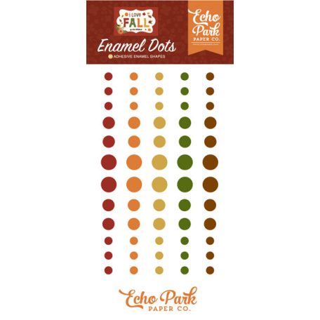 Echo Park Díszítőelem Enamel Dots - I Love Fall (1 csomag)