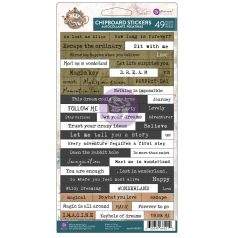   Prima Marketing Chipboard - Lost In Wonderland - Chipboard Stickers  (1 csomag)