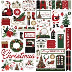   Carta Bella Matrica 12" (30 cm) - Cardstock Stickers - A Wonderful Christmas (1 ív)