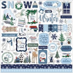   Carta Bella Matrica 12" (30 cm) - Cardstock Stickers - Wintertime (1 ív)