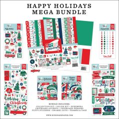   Echo Park Scrapbook alkotócsomag 12" (30 cm),Mega Bundle - Happy Holidays (1 csomag)