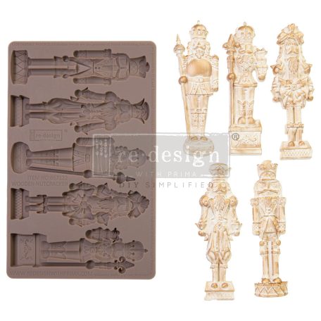 Limited Edition ReDesign with Prima Öntőforma - Wooden Nutcracker - Décor Mould (1 db)