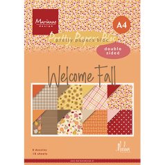   Marianne Design Papírkészlet A4 - Welcome Fall by Marleen - Pretty Papers Bloc (16 ív)