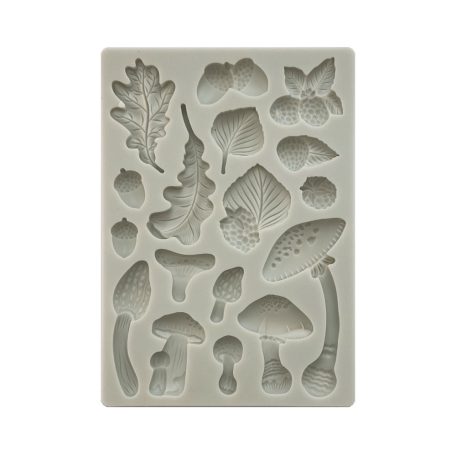 Stamperia Szilikon öntőforma A5 - Woodland - mushrooms - Silicon Mould (1 db)